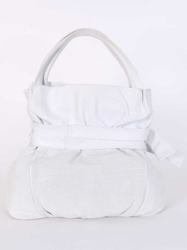 Baldinini Trend - Perfo Leather Hobo Shoulder Bag White | www.luxurybags.eu