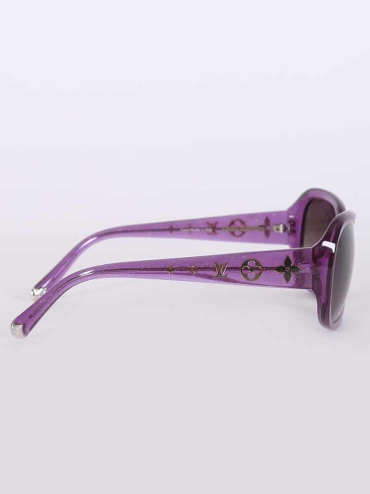 LOUIS VUITTON Obsession GM Z0642W Sunglasses Violet Glitter 88430