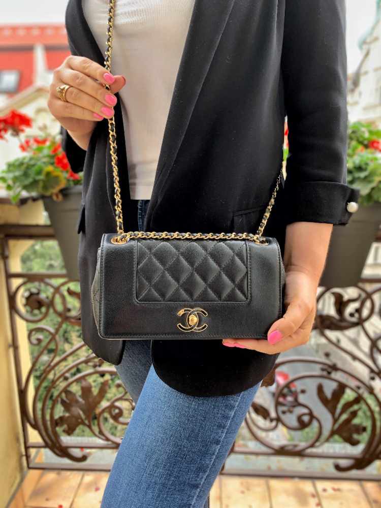 Chanel - Mademoiselle Small Flap Bag Calfskin Noir