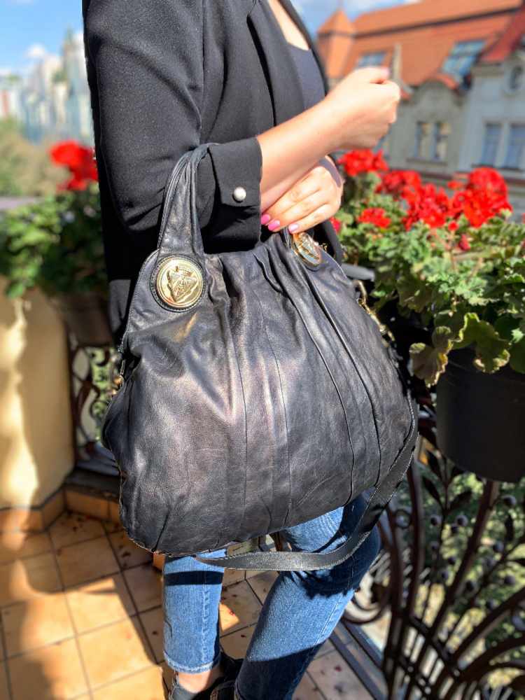 Gucci - Hysteria Medium Leather Bag Black 