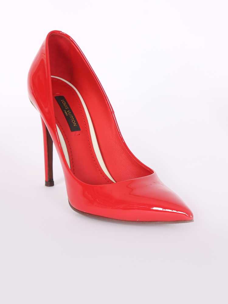 LOUIS VUITTON Patent Eyeline Pumps Red – 36.5 (3.5) | Luxity