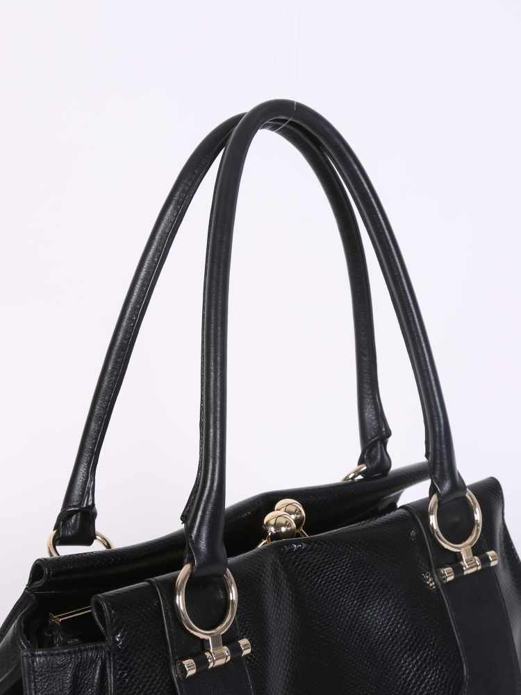 Baldinini - Leather Shoulder Bag Black | www.luxurybags.eu