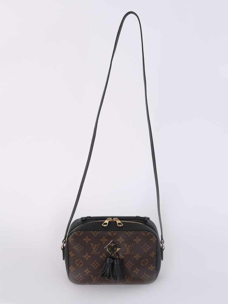 LOUIS VUITTON Saintonge Monogram Canvas Shoulder Bag Noir Black-US