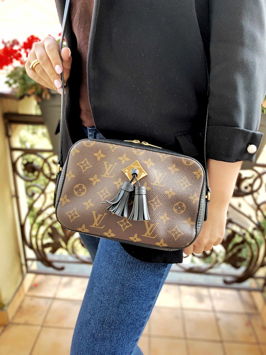 What Goes Around Comes Around Louis Vuitton Black AB Monogram Saintonge  Camera Bag