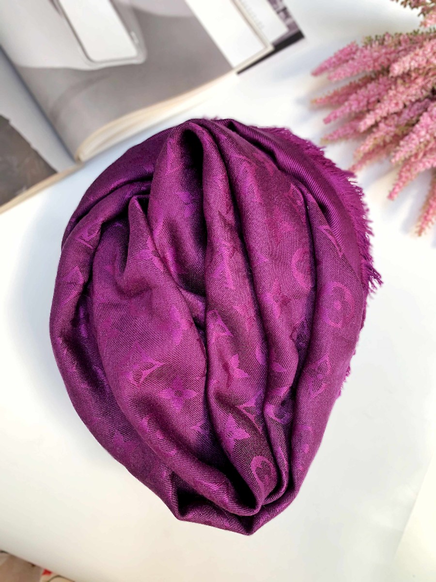 Louis Vuitton Monogram Shawl Scarf - Purple
