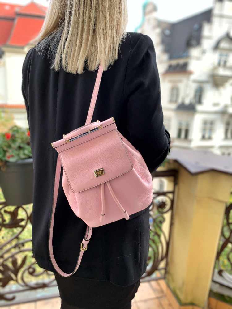 Dolce & Gabbana - Sicily Leather Backpack Light Pink