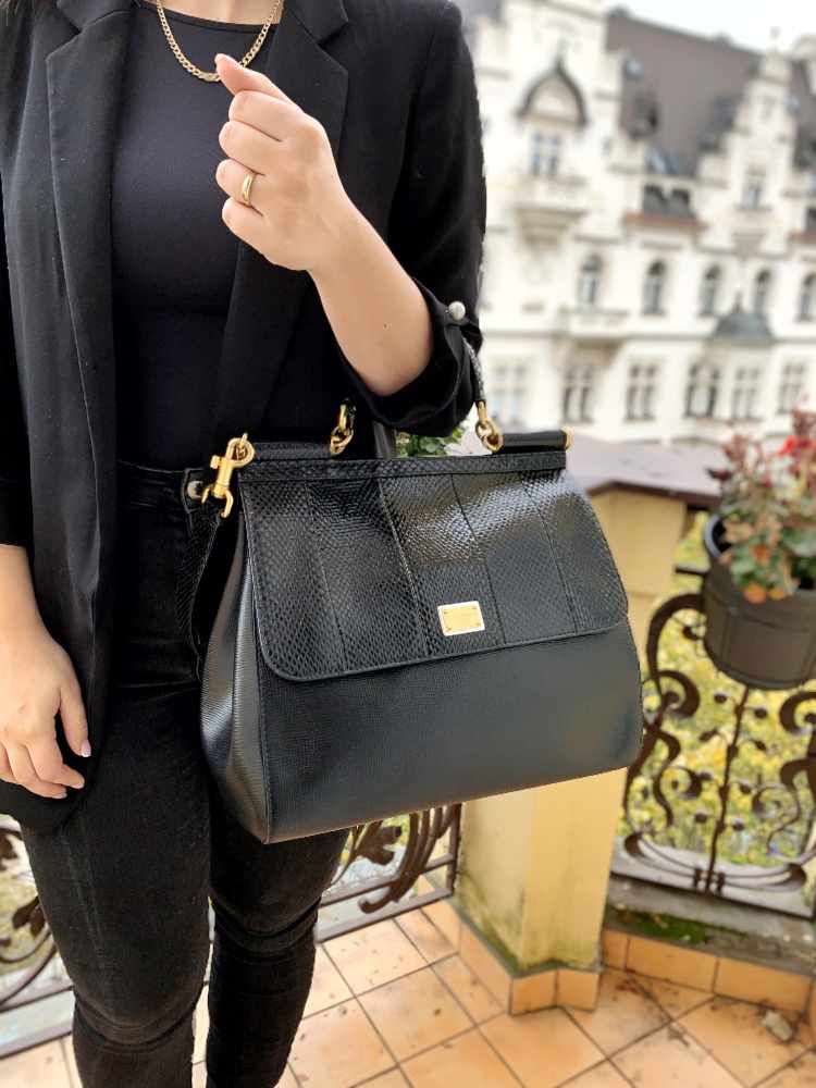 dolce and gabbana sicily bag black