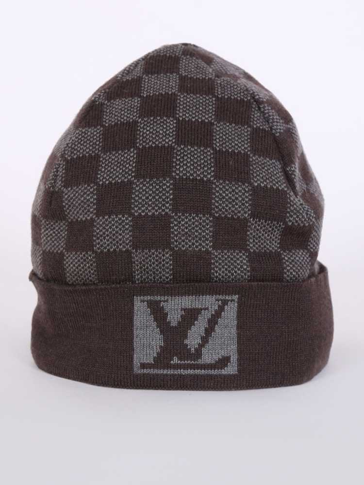 Louis Vuitton Petit Damier Beanie - Graphite One - Depop