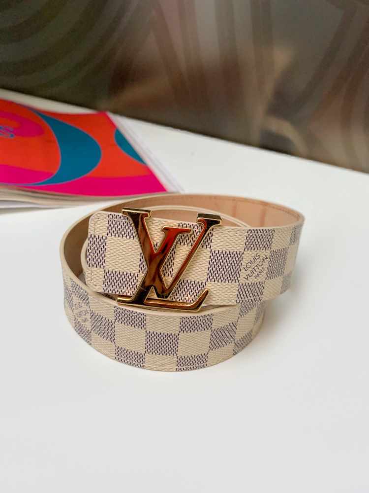 Louis Vuitton Damier Azur Canvas LV Initiales Belt 90 CM Louis Vuitton