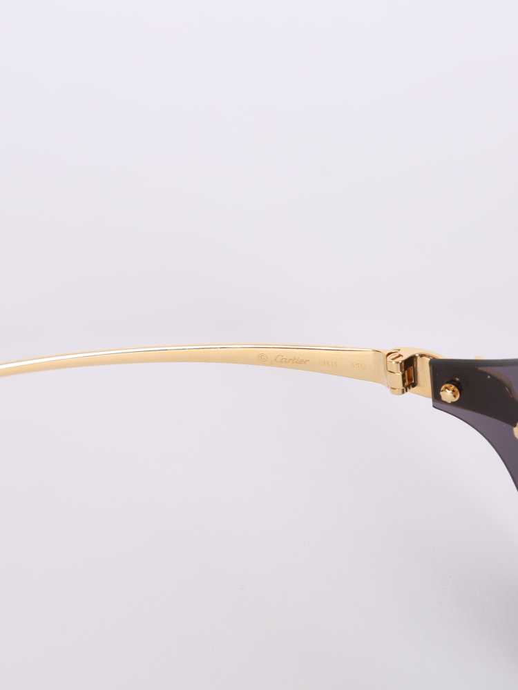 Cartier Gold Oval Rimless Sunglasses Cartier