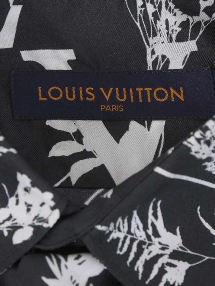 Louis Vuitton LV Men LV Printed Leaf Regular Long-Sleeved Silk Shirt - LULUX