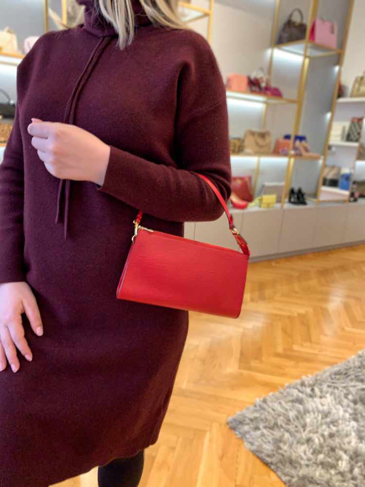 Louis Vuitton - Pochette Accessories Epi Leather Red