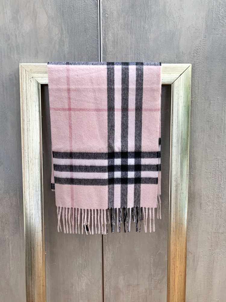 Burberry - The Classic Check Cashmere Scarf Light Pink