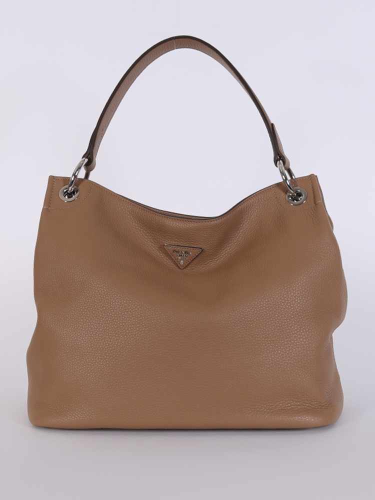 Prada - Vitello Daino Hobo Shoulder Bag Sesamo