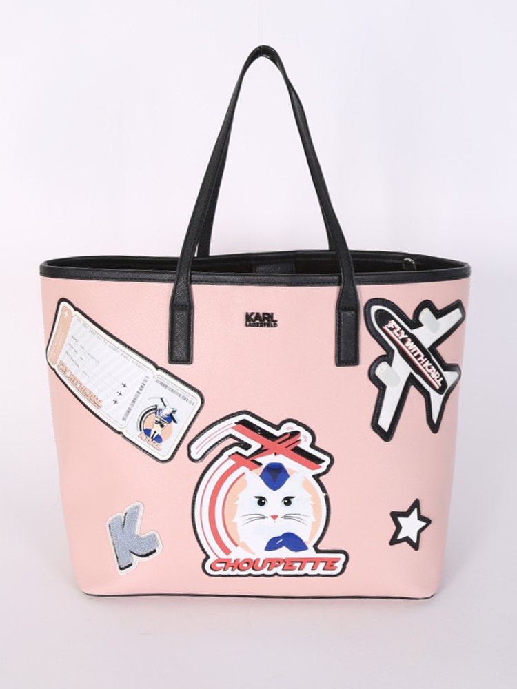 Karl Lagerfeld - K/Jet Choupette Eco Leather Shopper Tote Pink