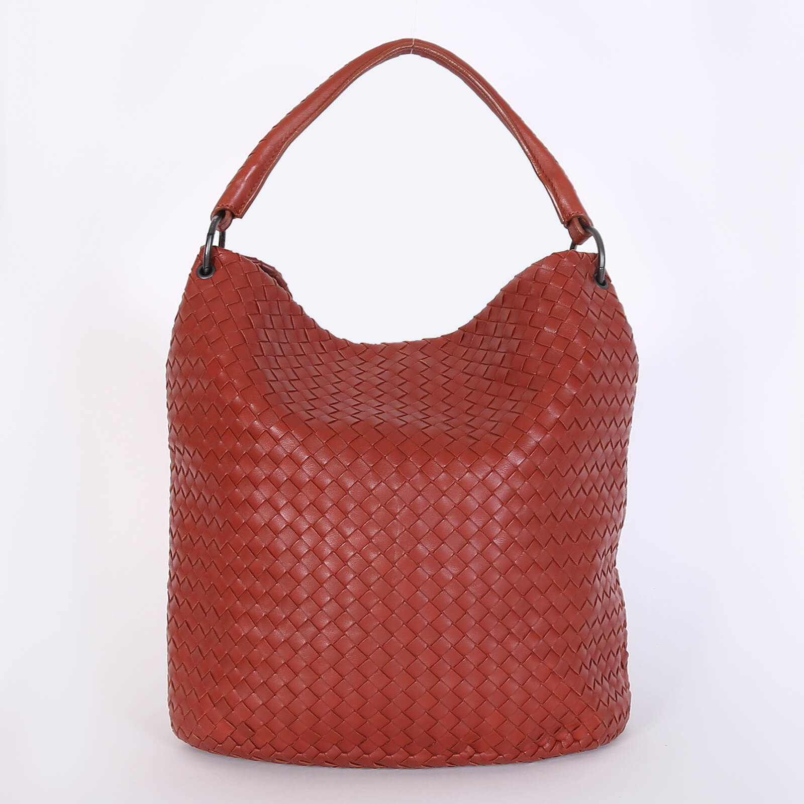 Bottega Veneta - Intrecciato Medium Hobo Shoulder Bag Brown