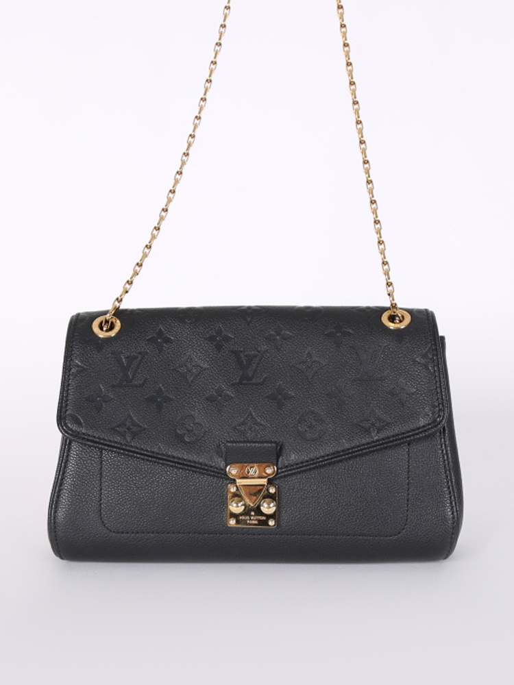 Louis Vuitton Black Monogram Empreinte Leather St Germain PM Bag at 1stDibs