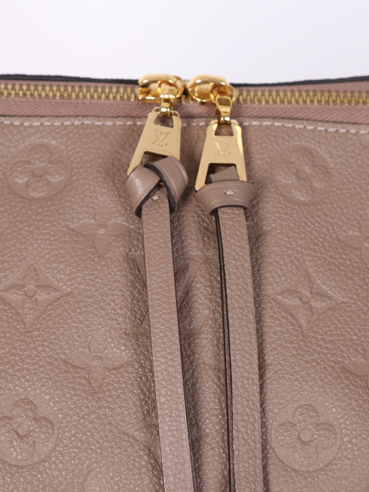 Louis Vuitton - Ponthieu PM Monogram Empreinte Shoulder Tote Taupe Glace