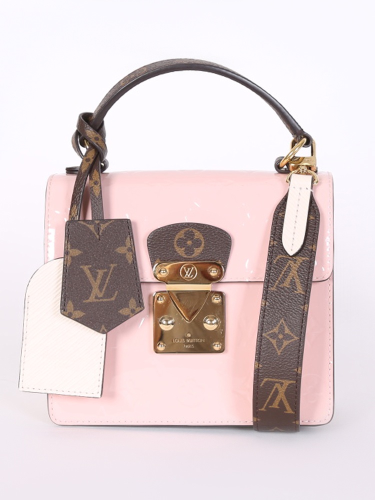 Louis Vuitton Rose Ballerine Monogram Vernis Leather Spring Street