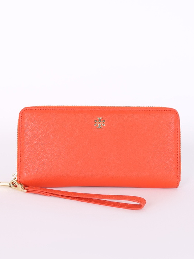 Tory Burch - Emerson Zip Passport Continental Wallet Spiced Orange |  