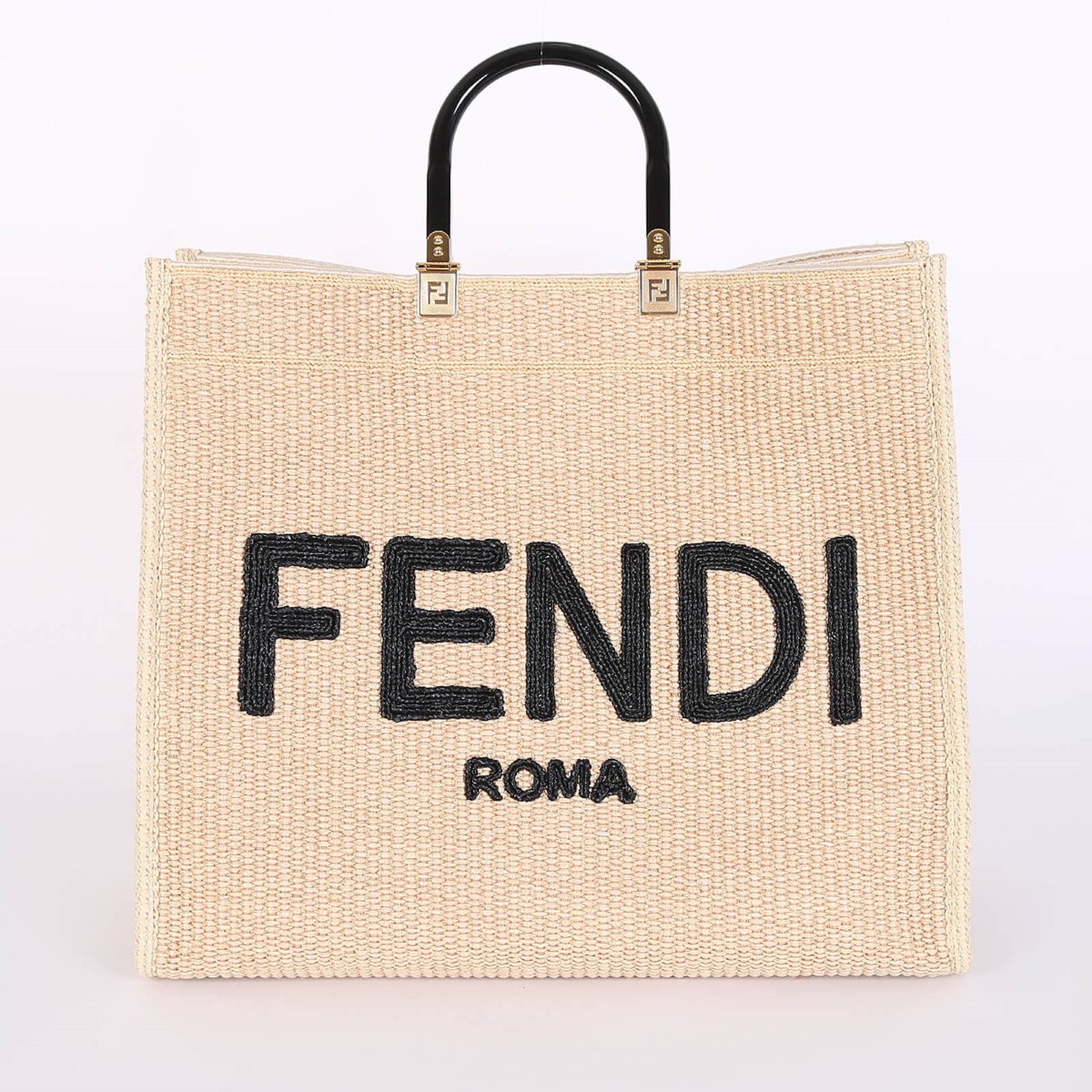 Fendi - Sunshine Large Straw Shopping Bag