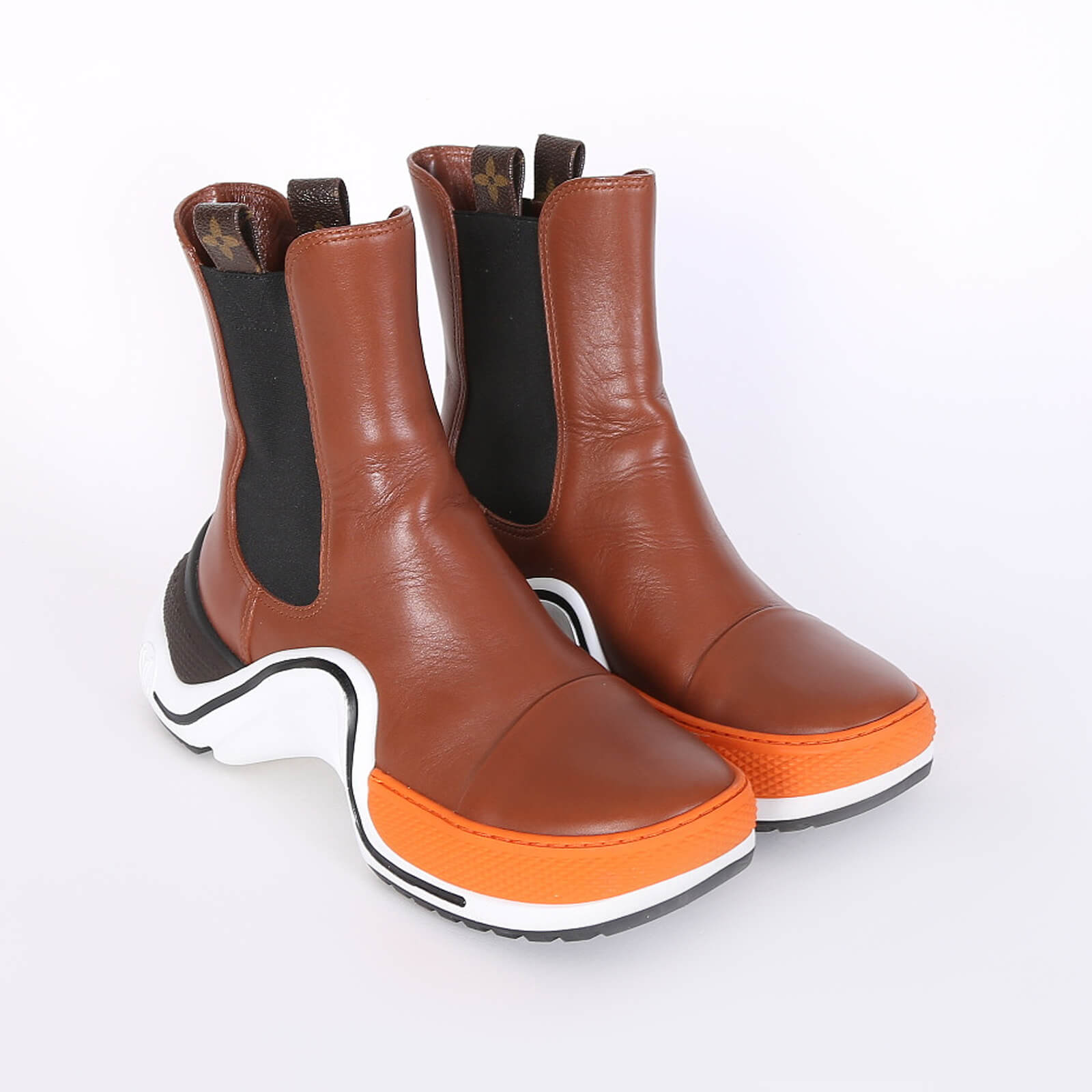 Louis Vuitton Printed Chelsea Boots - Brown Boots, Shoes - LOU808780