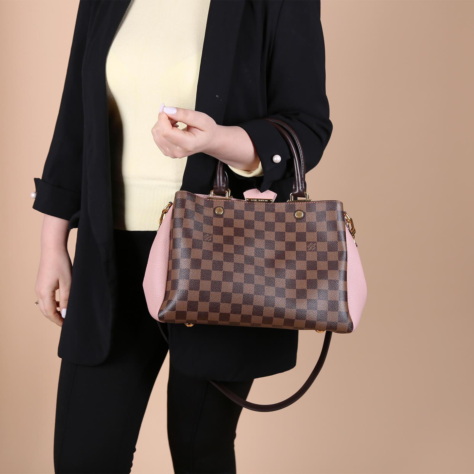 Louis Vuitton - Brittany Damier Canvas & Taurillon Bag Magnolia
