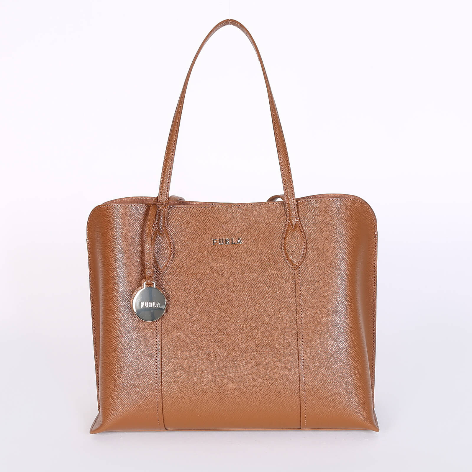 Furla Rare Vintage Large Brown Tote Bag 15”
