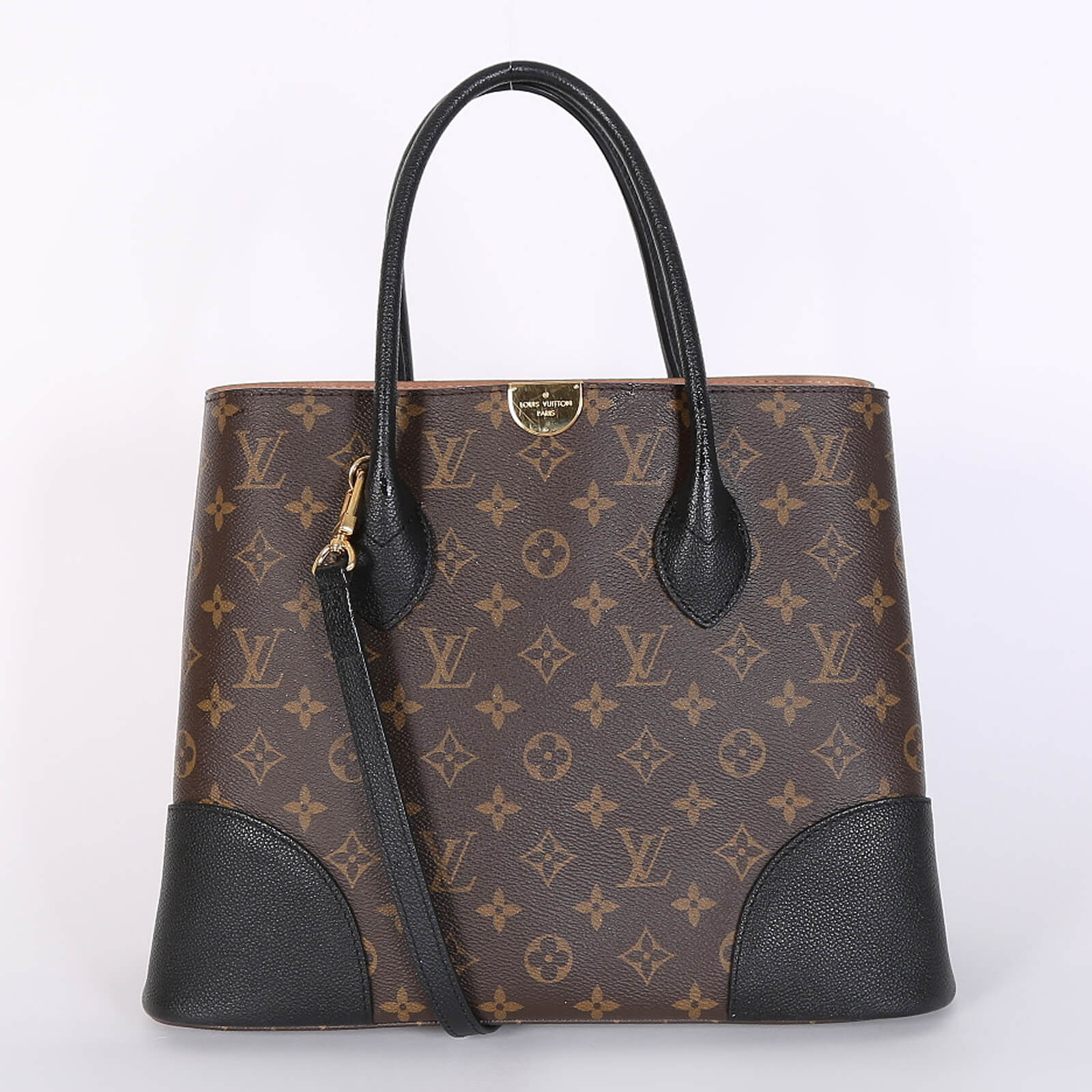 Louis Vuitton - Flandrin Monogram Canvas & Calfskin Tote Noir