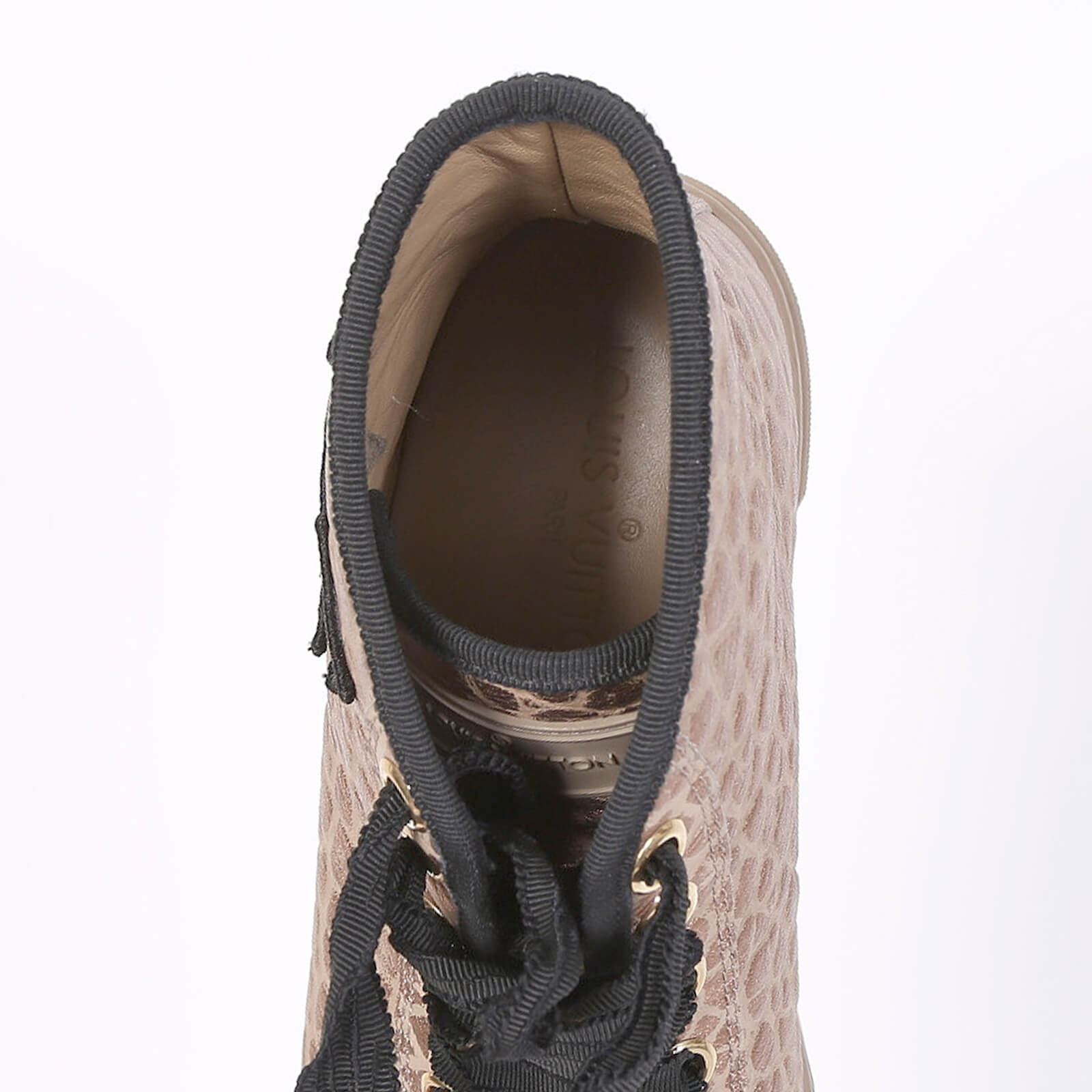 Louis Vuitton - Punchy Leather Sequin Detail Sneakers Bronze 37,5