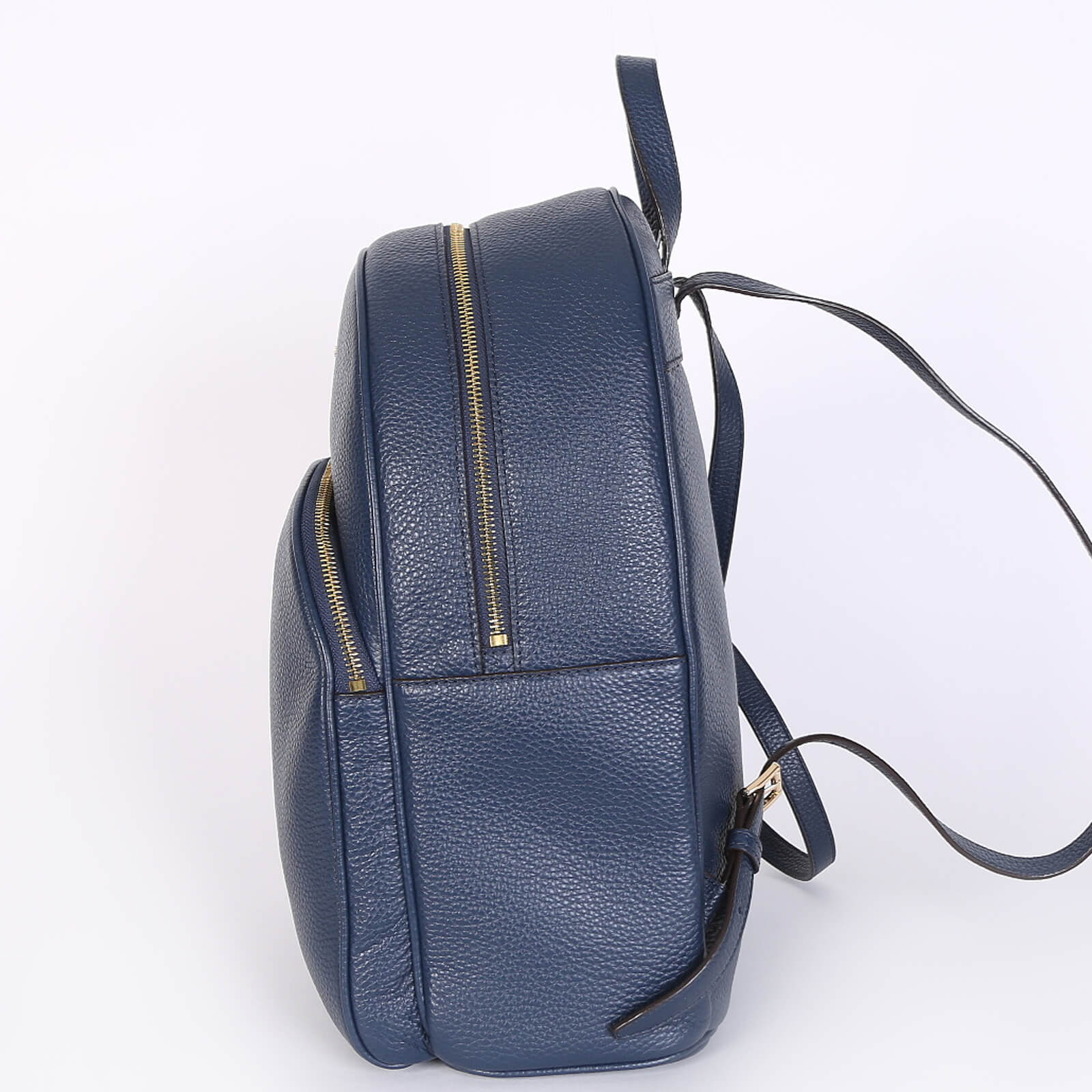 Michael kors Navy Blue ABBEY Leather Backpack Bag • Fashion Brands