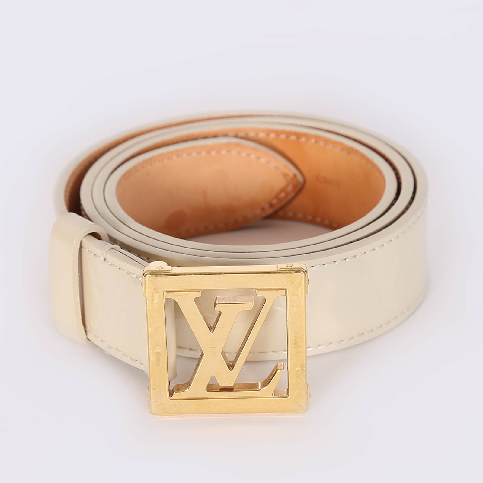 Louis Vuitton - LV Frame Monogram Vernis Leather Belt Perle 85