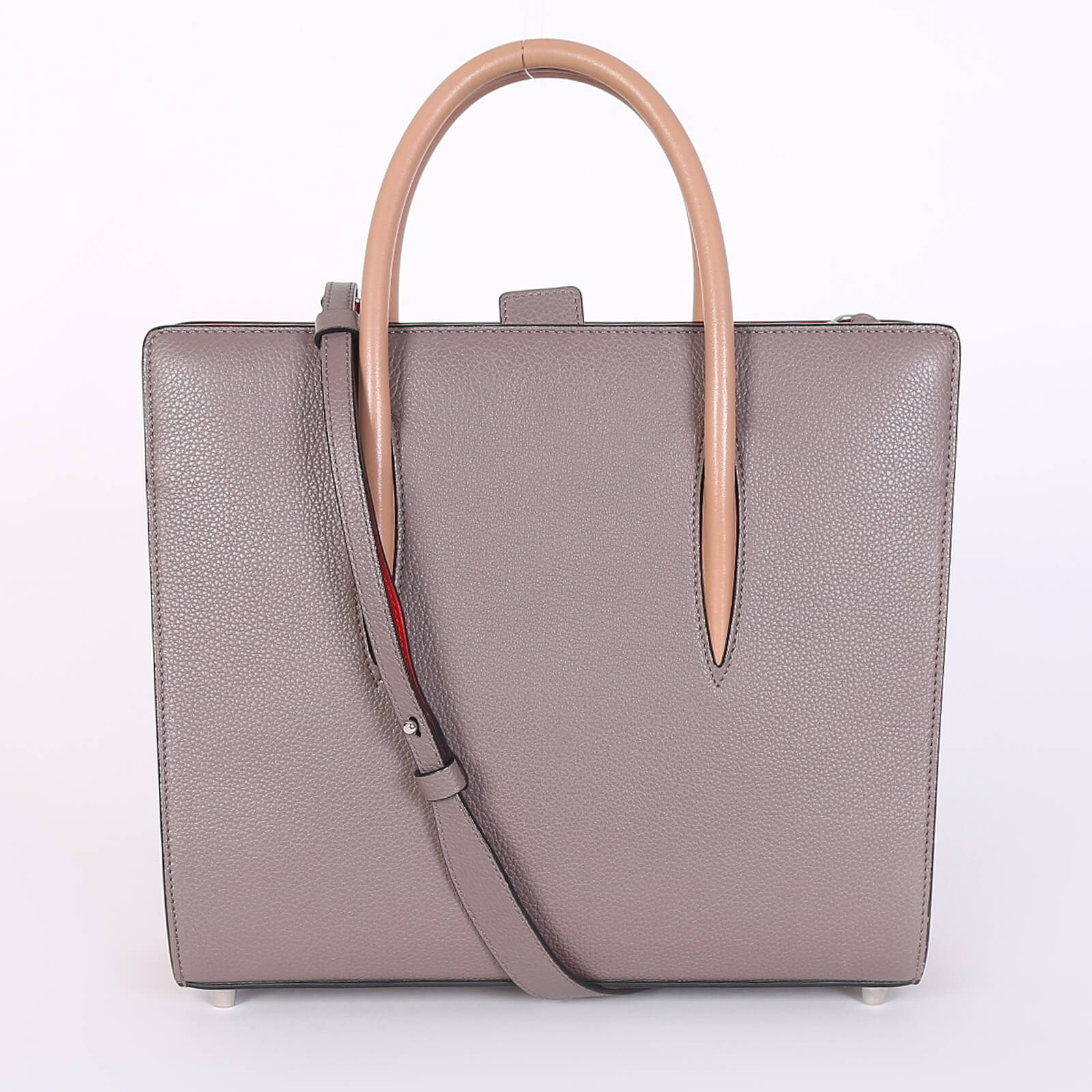 Paloma Medium Leather Tote Bag in Beige - Christian Louboutin