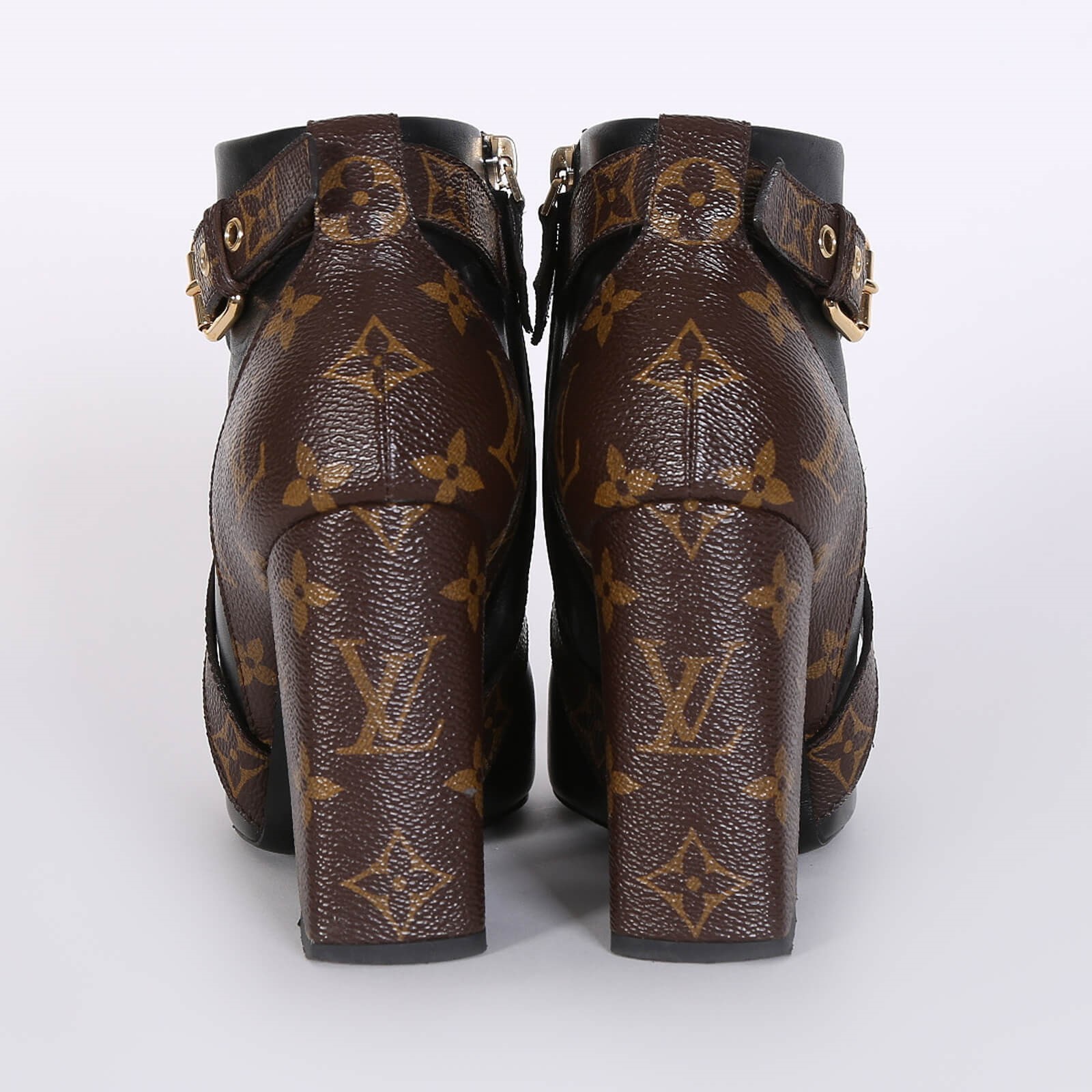 Authentic Louis Vuitton Matchmake Monogram Ankle Boots Size 37 1/2