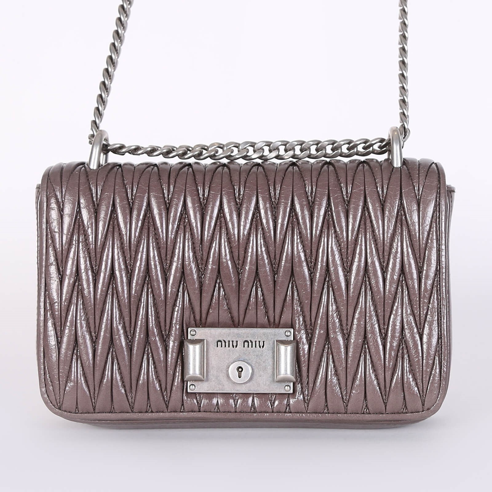 Miu Miu Shoulder Bags Outlet Genuine - Nappa Leather White