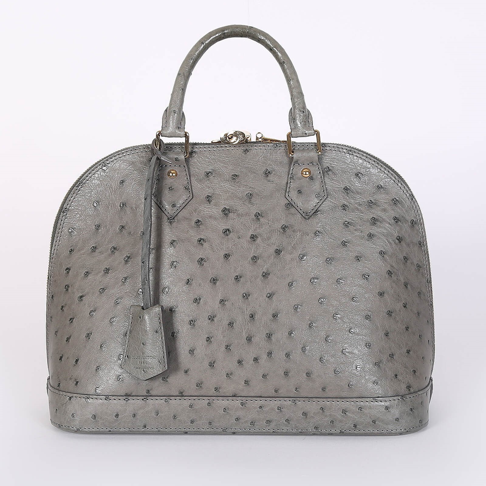 Louis Vuitton - Alma PM Ostrich Leather Gris