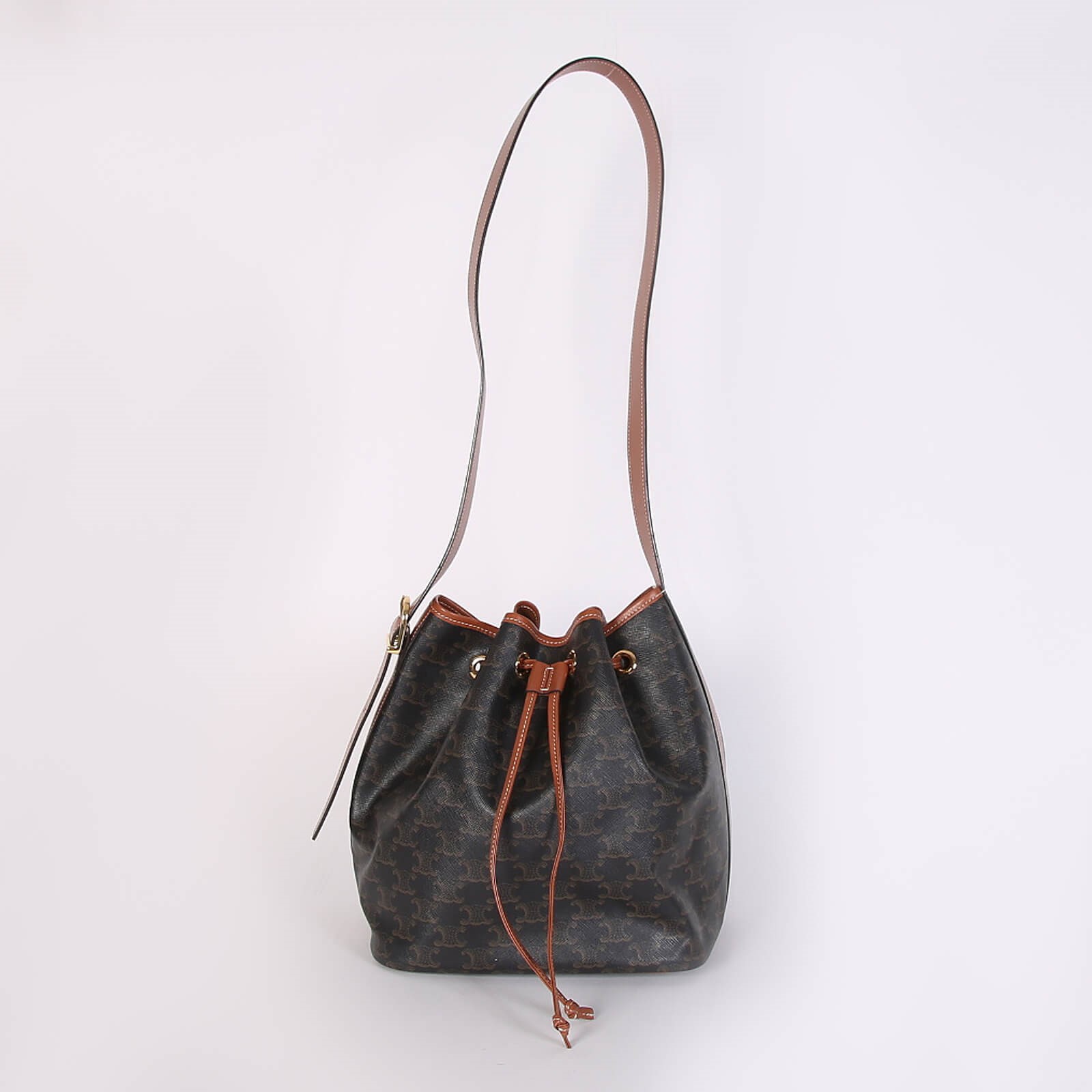 Celine medium drawstring bag in triomphe canvas 2025