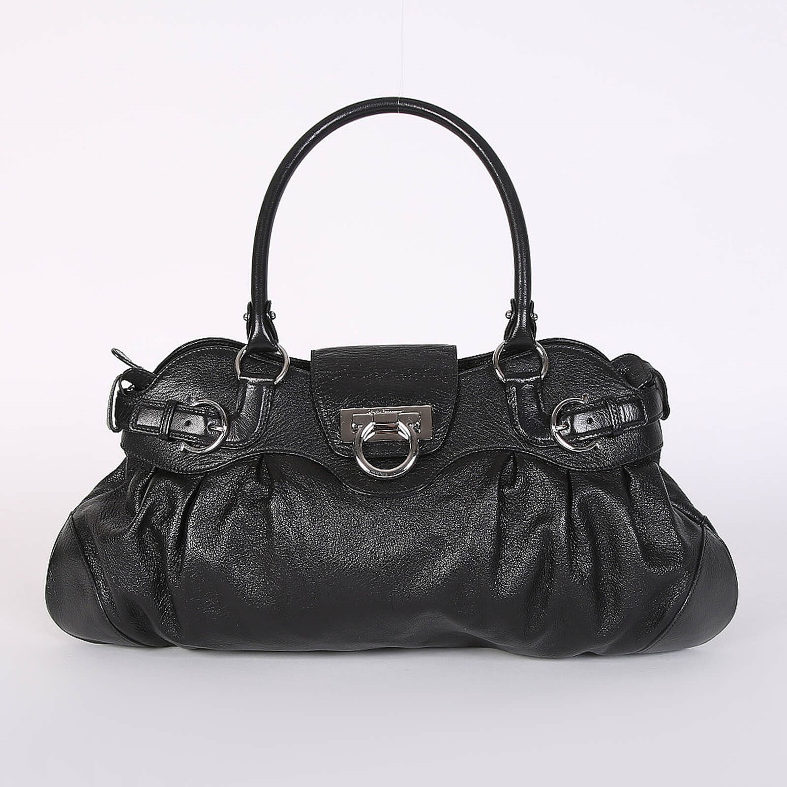 Salvatore Ferragamo Marisa Large Leather Bag Black www.luxurybags.eu