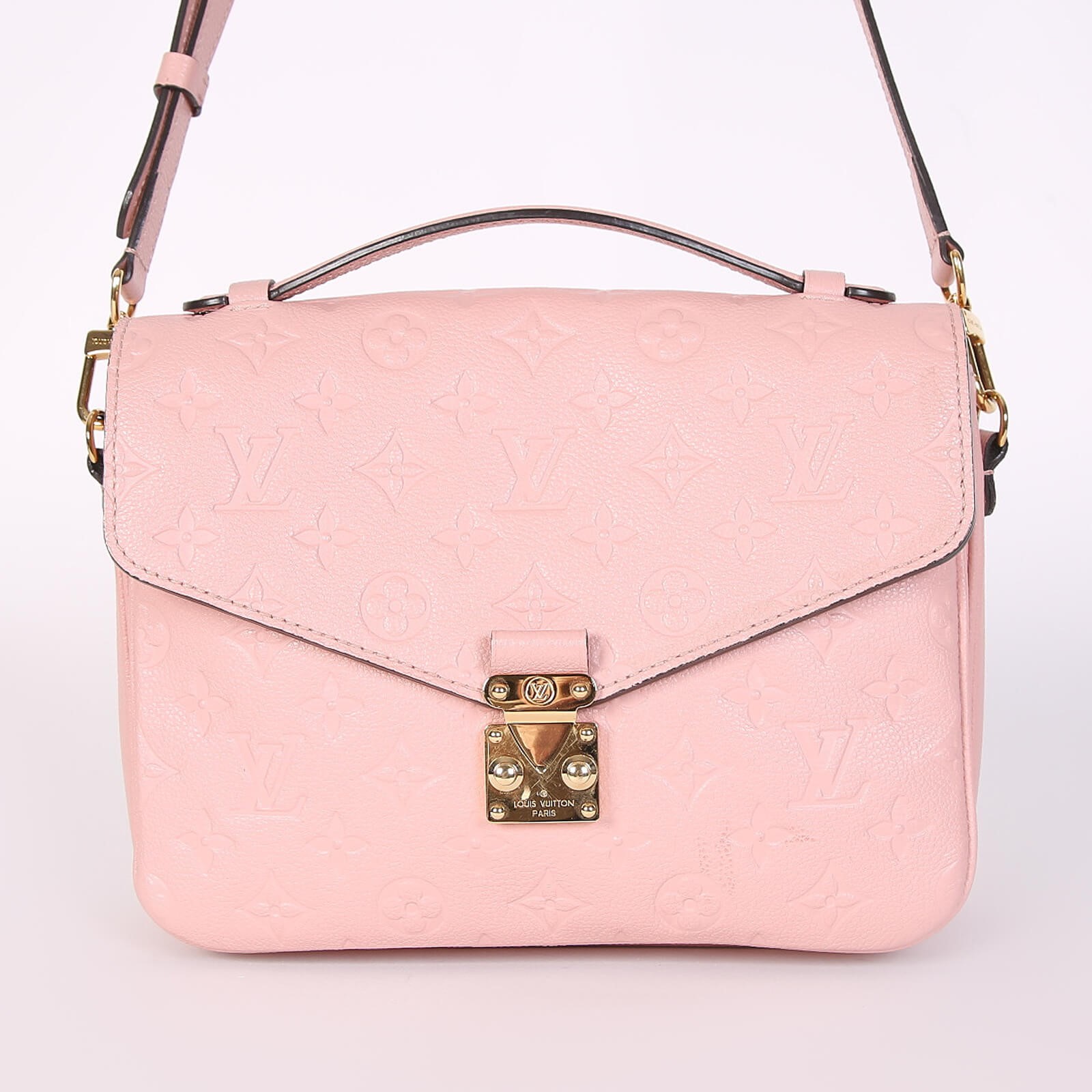 Louis Vuitton Pochette Metis Monogram Empreinte Leather Rose Poudre www.luxurybags.eu