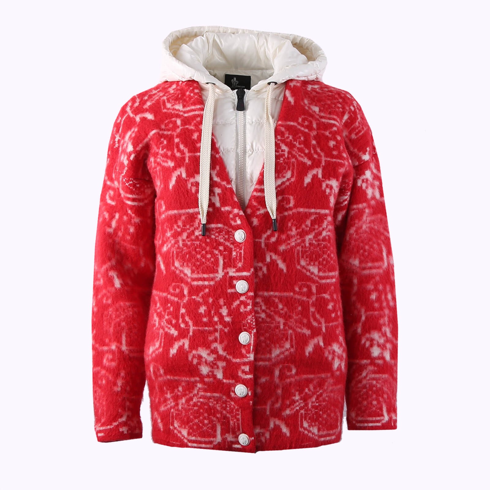 Women's MONCLER Maglione Tricot Cardigan Knit Wool Jacket Full Zip RARE  Size XS