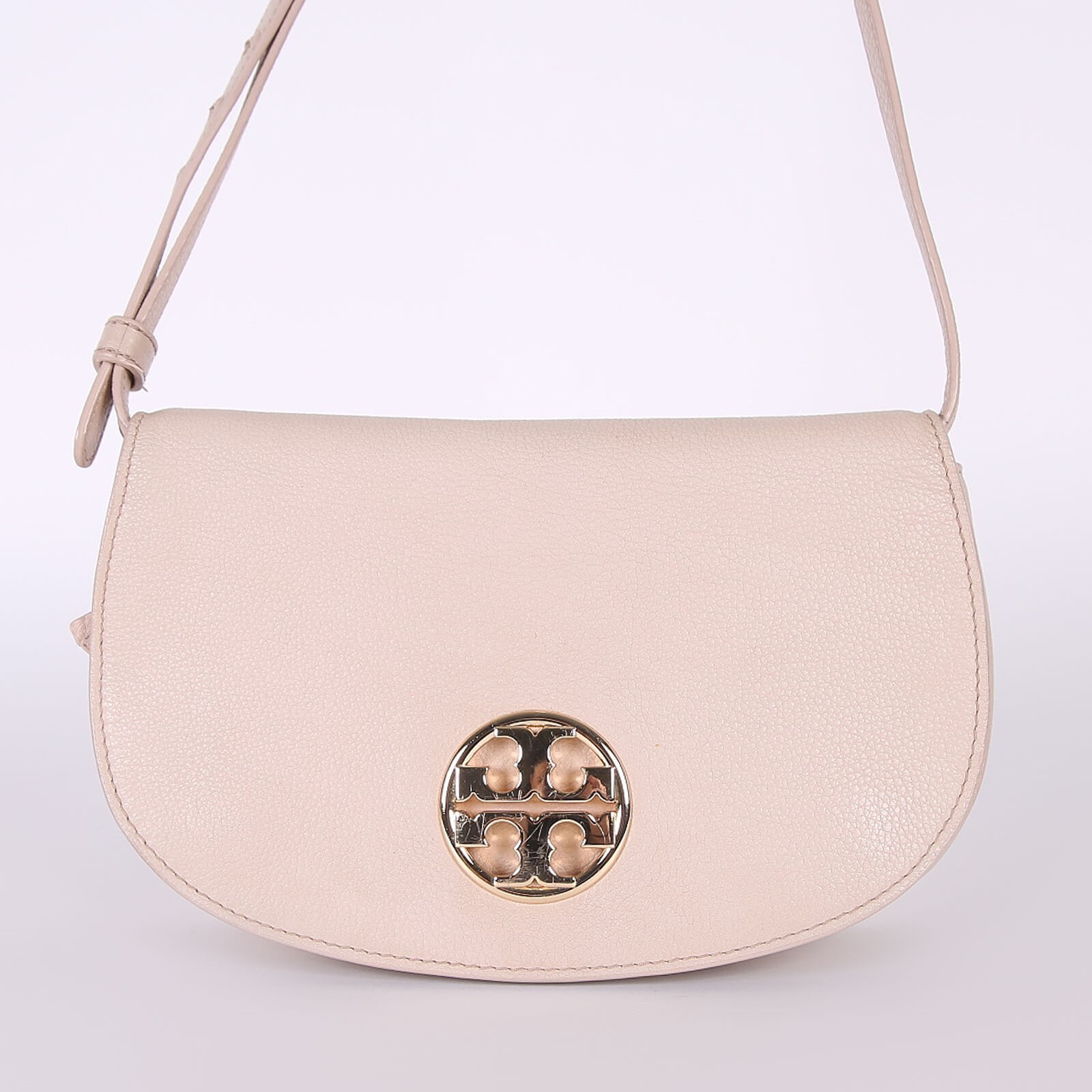 Tory Burch Jamie Leather Crossbody Clutch Poudre www.luxurybags.eu